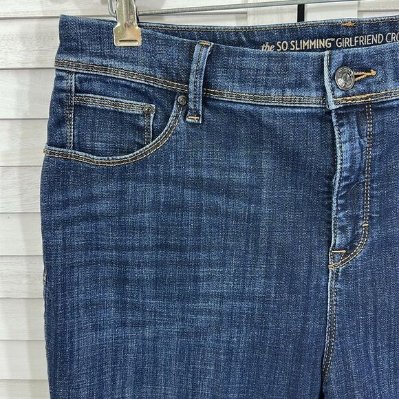 Chico's Girlfriend Crop Jeans Size 1.5 Size 10 So Slimming High Rise Denim - Picture 3 of 13